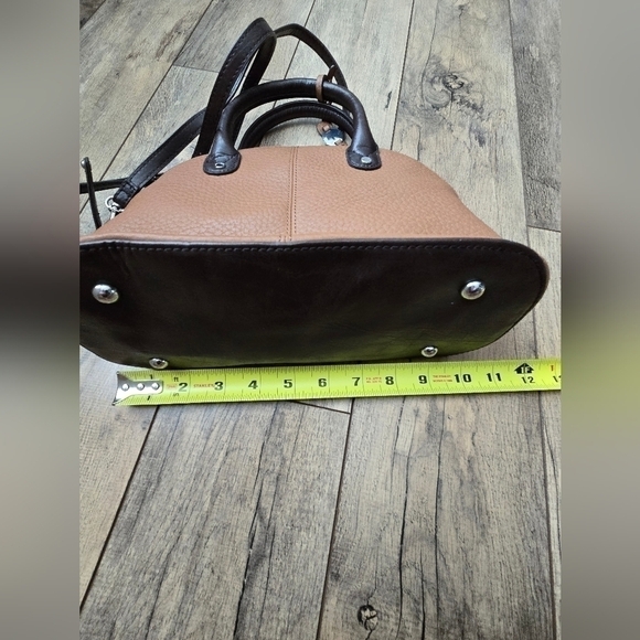 Tignanello Leather Brown Satchel with Crossbody Strap - Picture 5 of 12